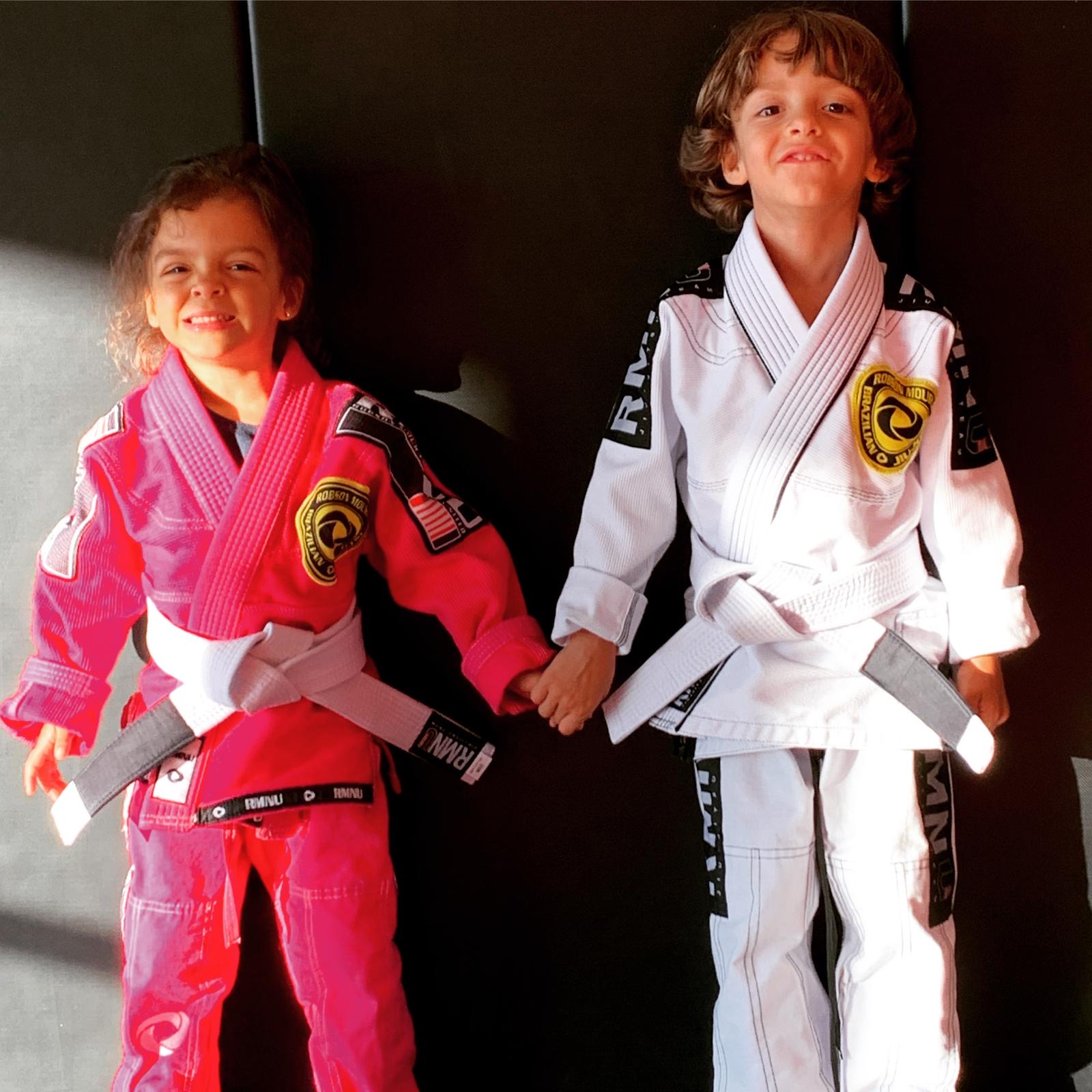 Kids in Robson Moura jiu-jitsu gis