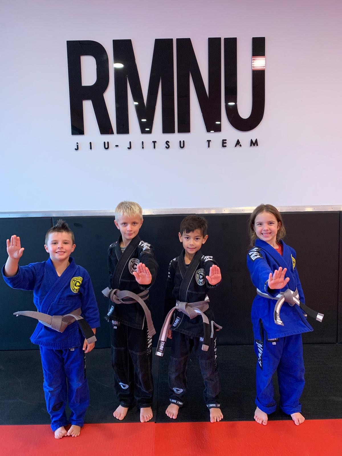 Kids in jiu-jitsu gis