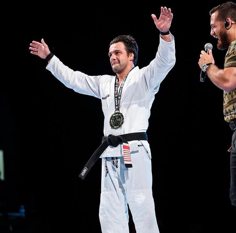 Robson Moura on the podium